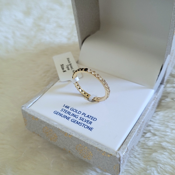 Shivam Black🖤 Spinel and White Topaz Gemstones Eternity♾️ Ring💍 - Picture 2 of 16